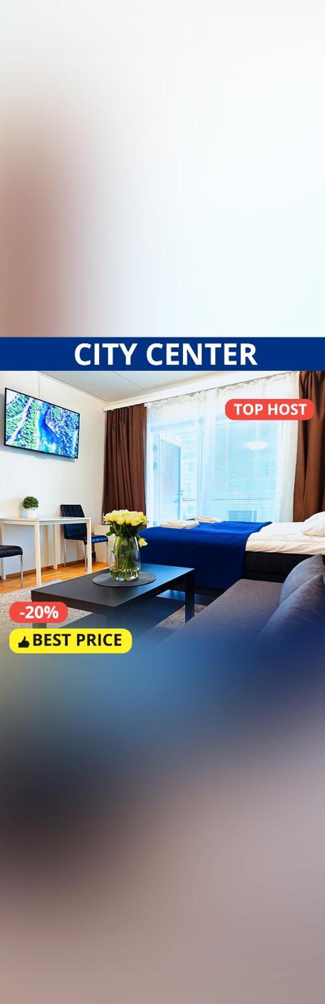 City Center 1R Studio With Perfect View, Parking Oulu Exterior foto